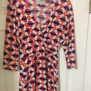 Gorgeous multi color/pattern summer dress.